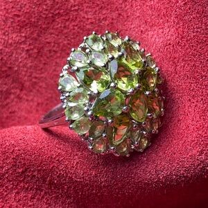 Sterling Silver 925 Peridot Ring 9.5 Costume Jewelry